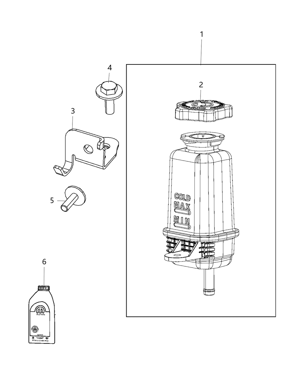 Mopar 68252490AC Reservoir-Power Steering Fluid