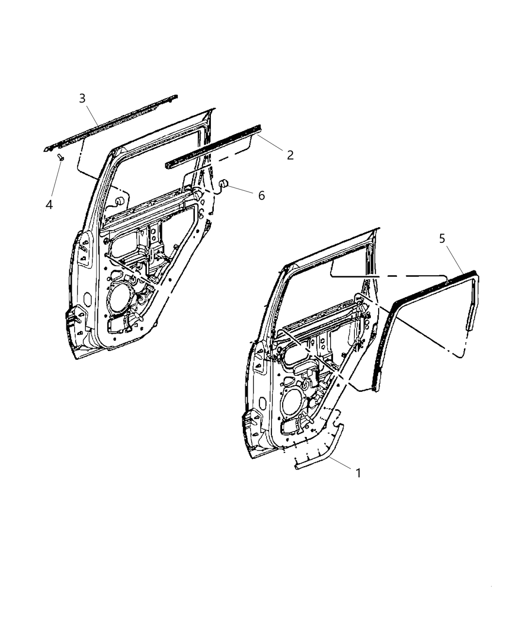 Mopar 55399186AD WEATHERSTRIP-Rear Door Opening