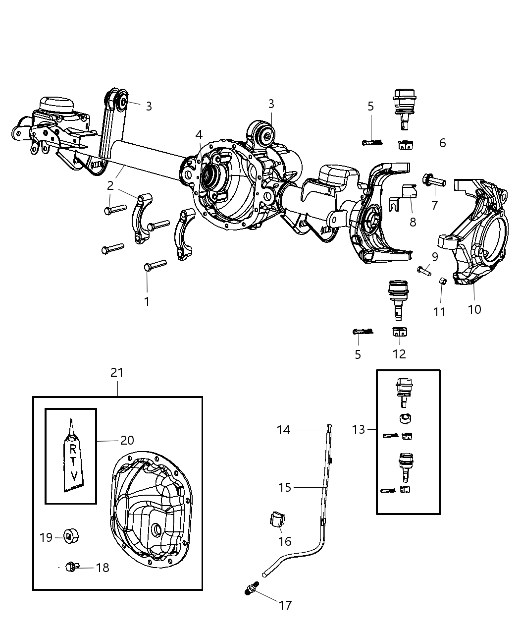 Mopar 68004069AB Housing-Axle