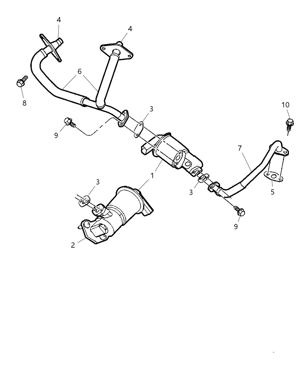 Mopar 4591415AA Tube-Exhaust Manifold To EGR Val