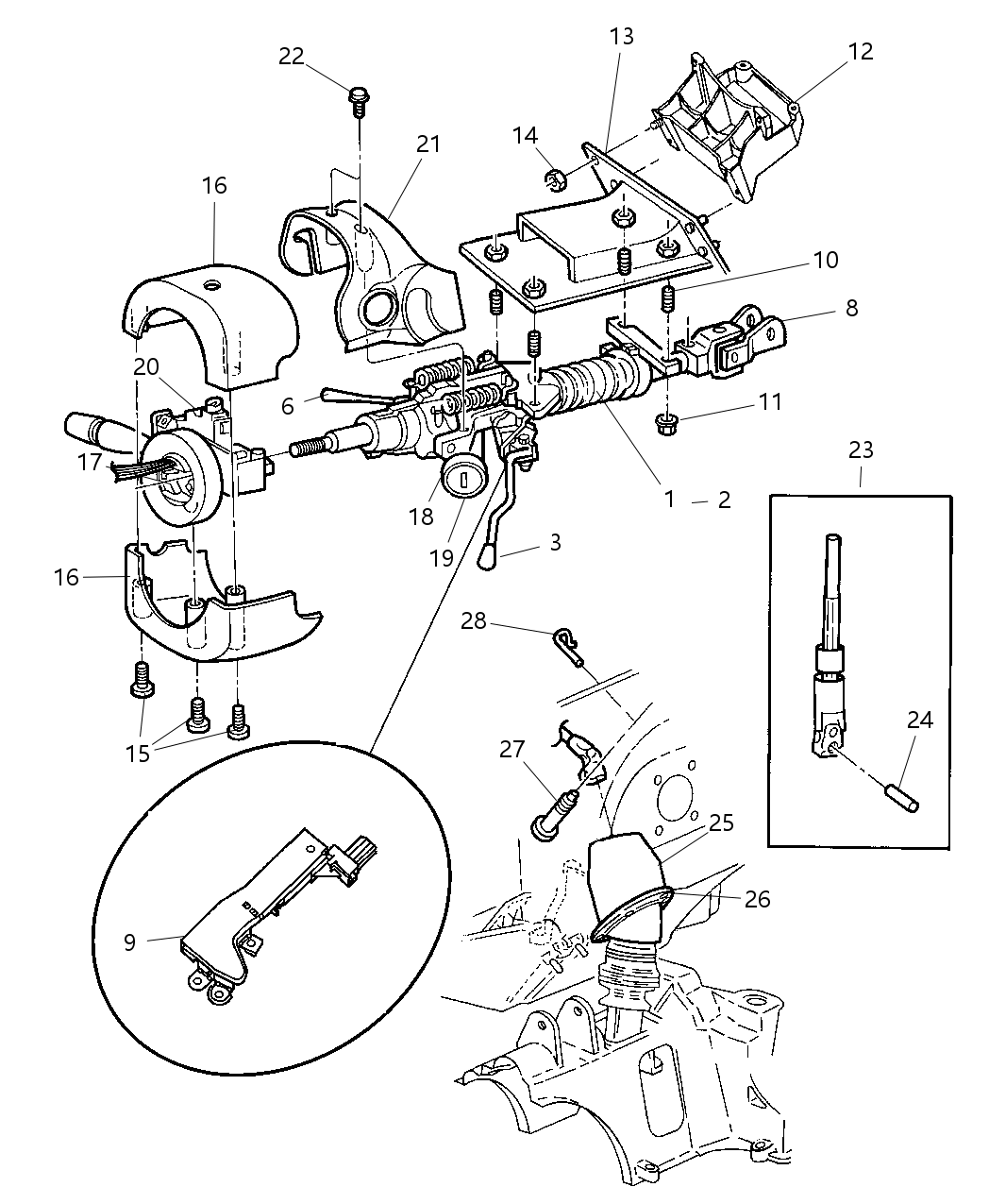 Mopar 5057094AB Housing-Steering Column Lock