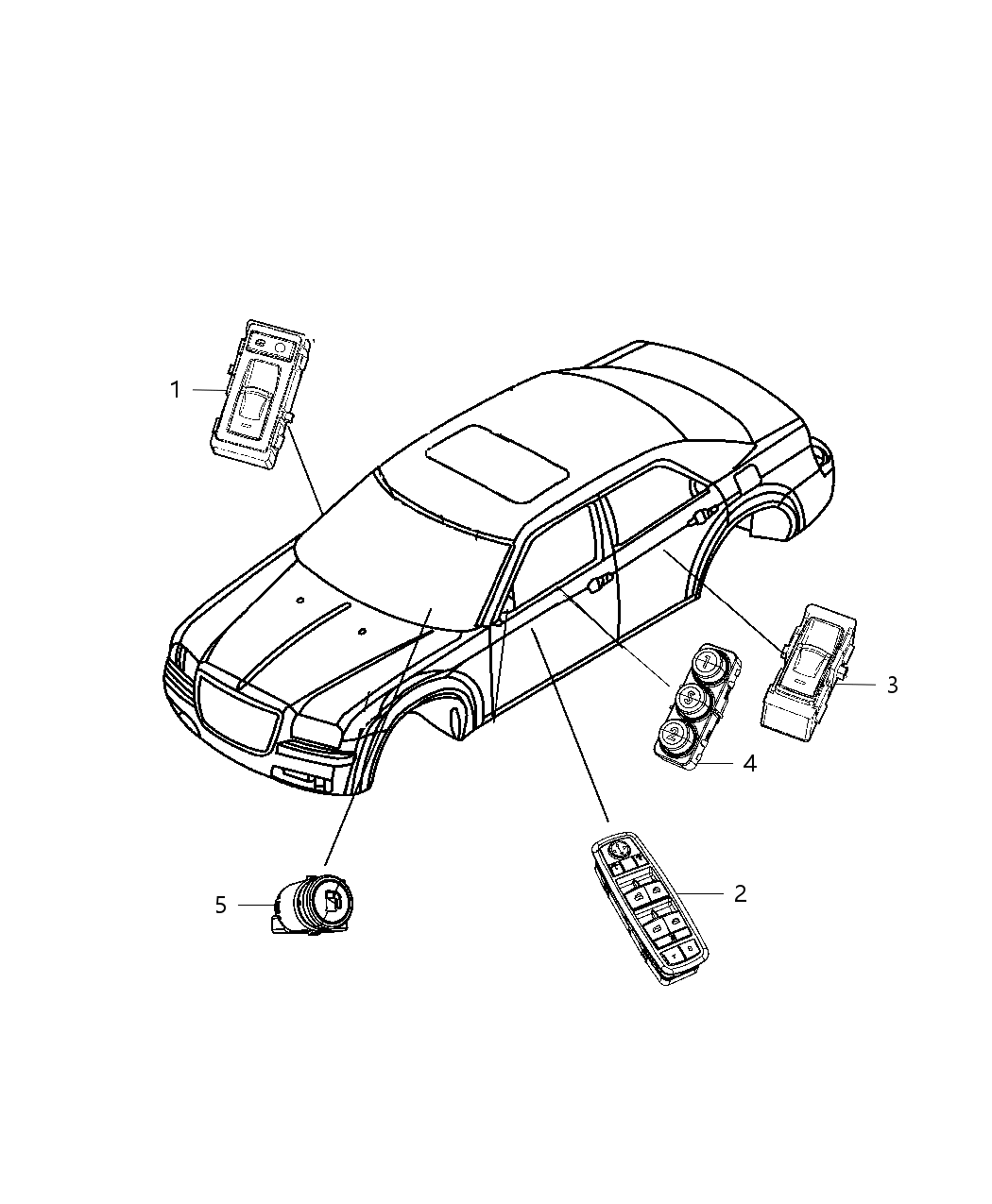 Mopar 56046826AC Switch-Front Door