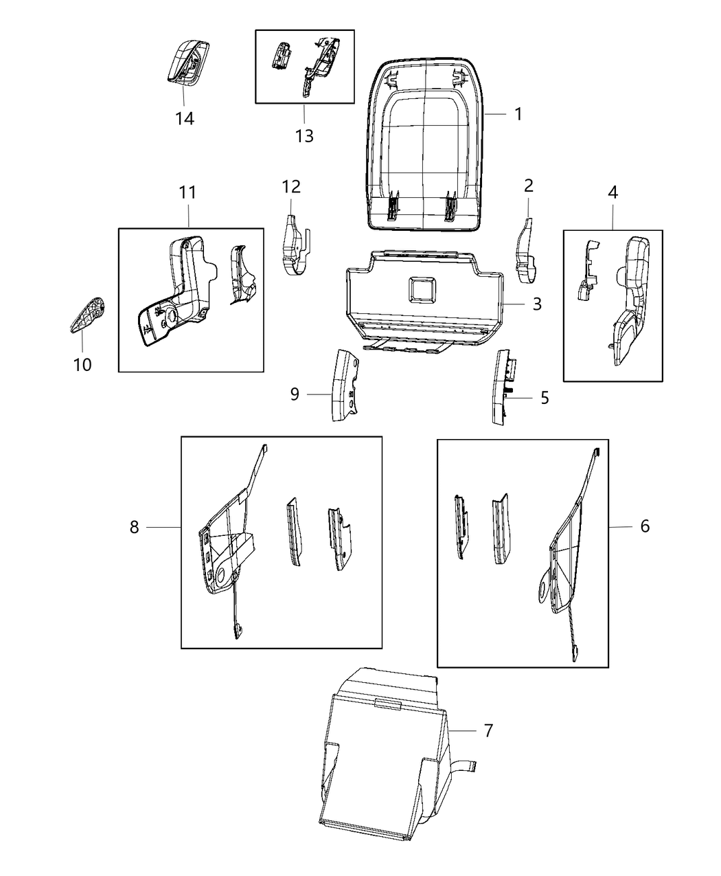 Mopar 5RU00PD2AF Seat