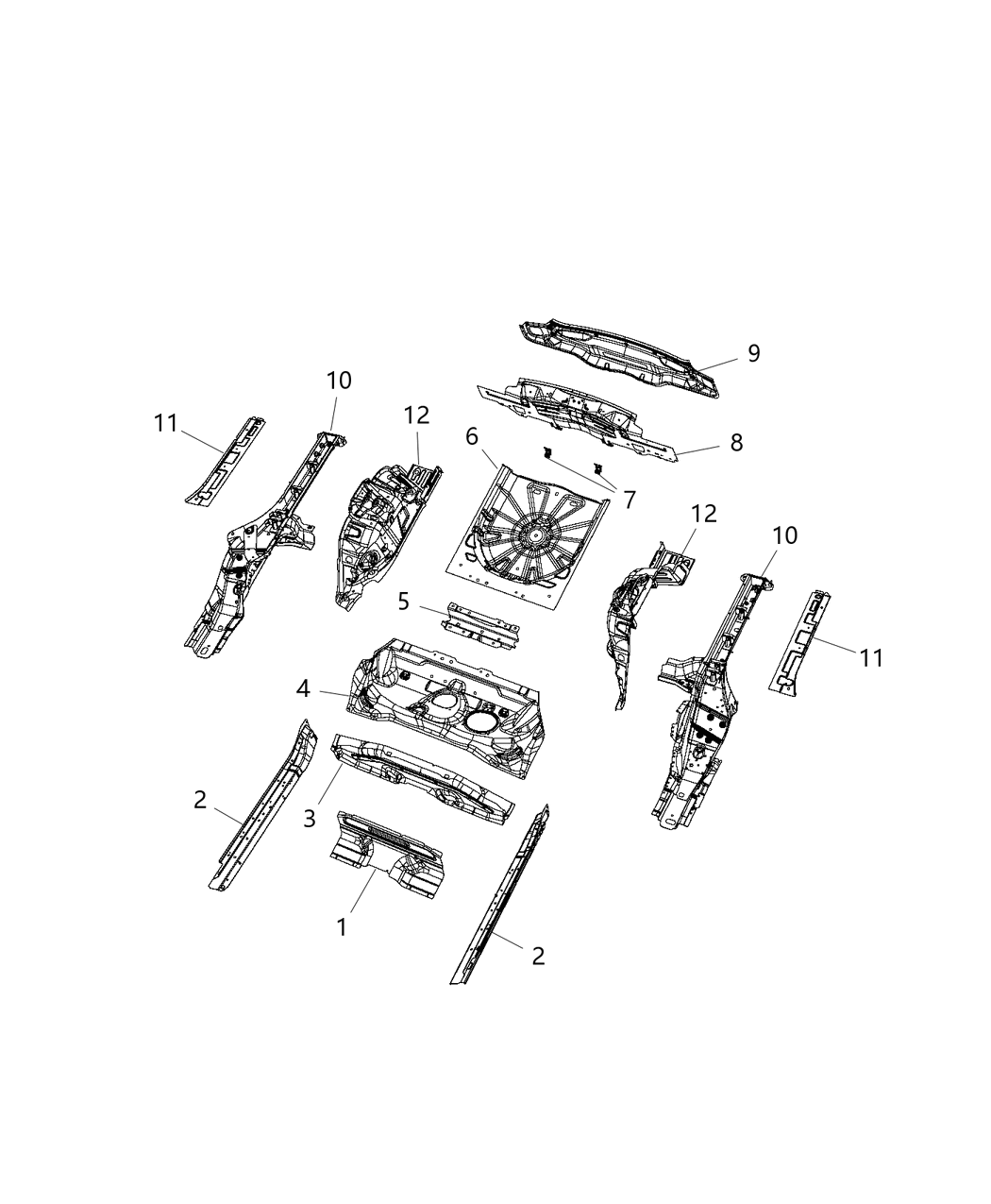 Mopar 68243668AC REINFMNT-SILL