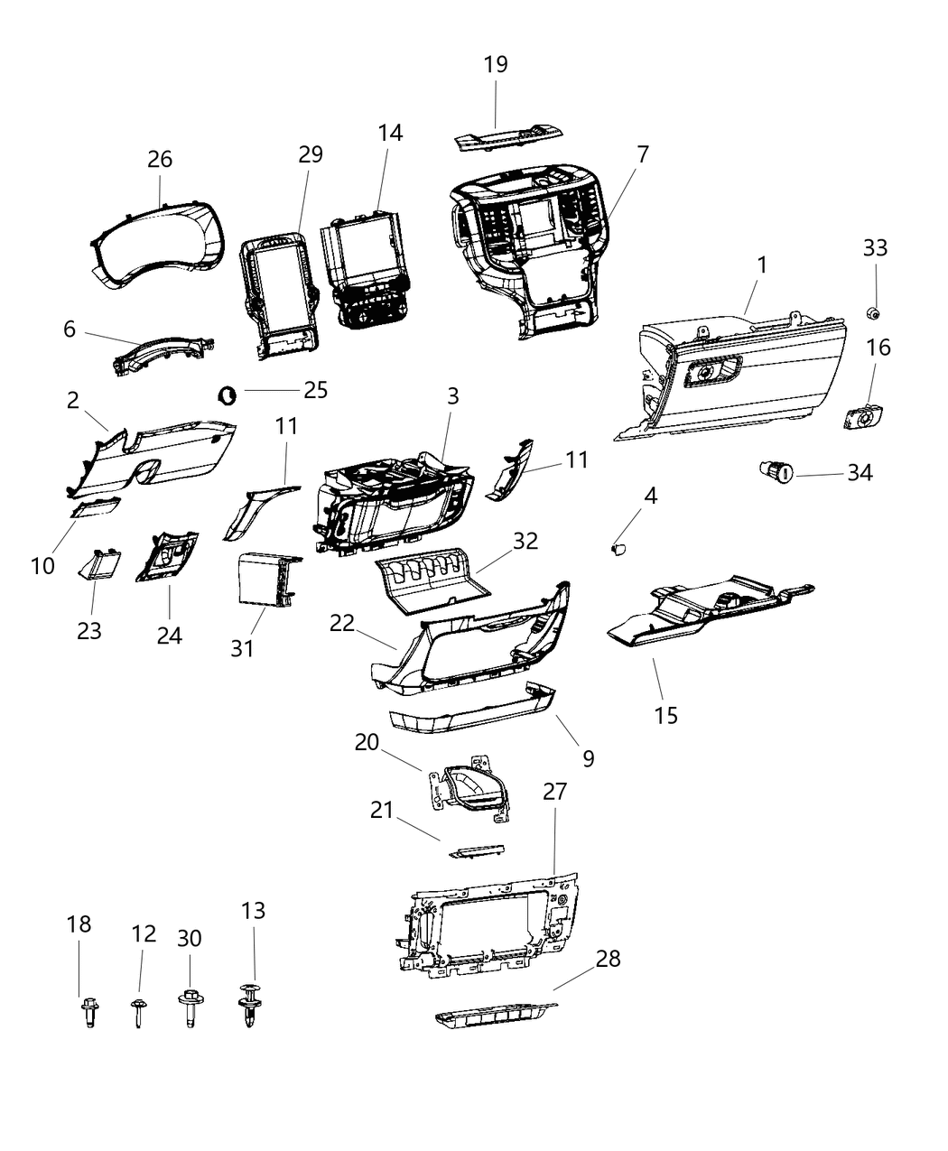 Mopar 6PR22HL1AA Instrument Panel