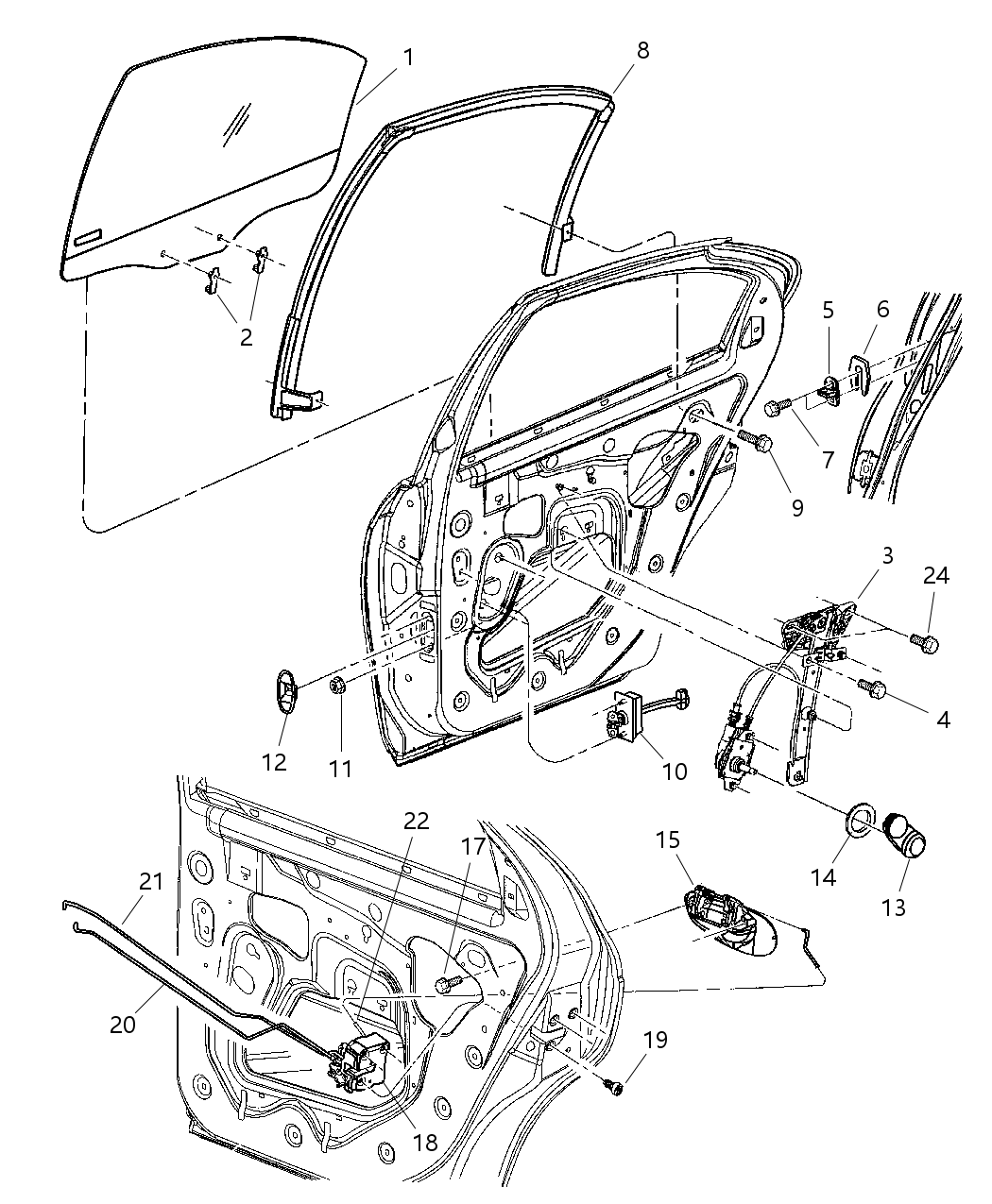 Mopar 5008624AA Rear Door Latch