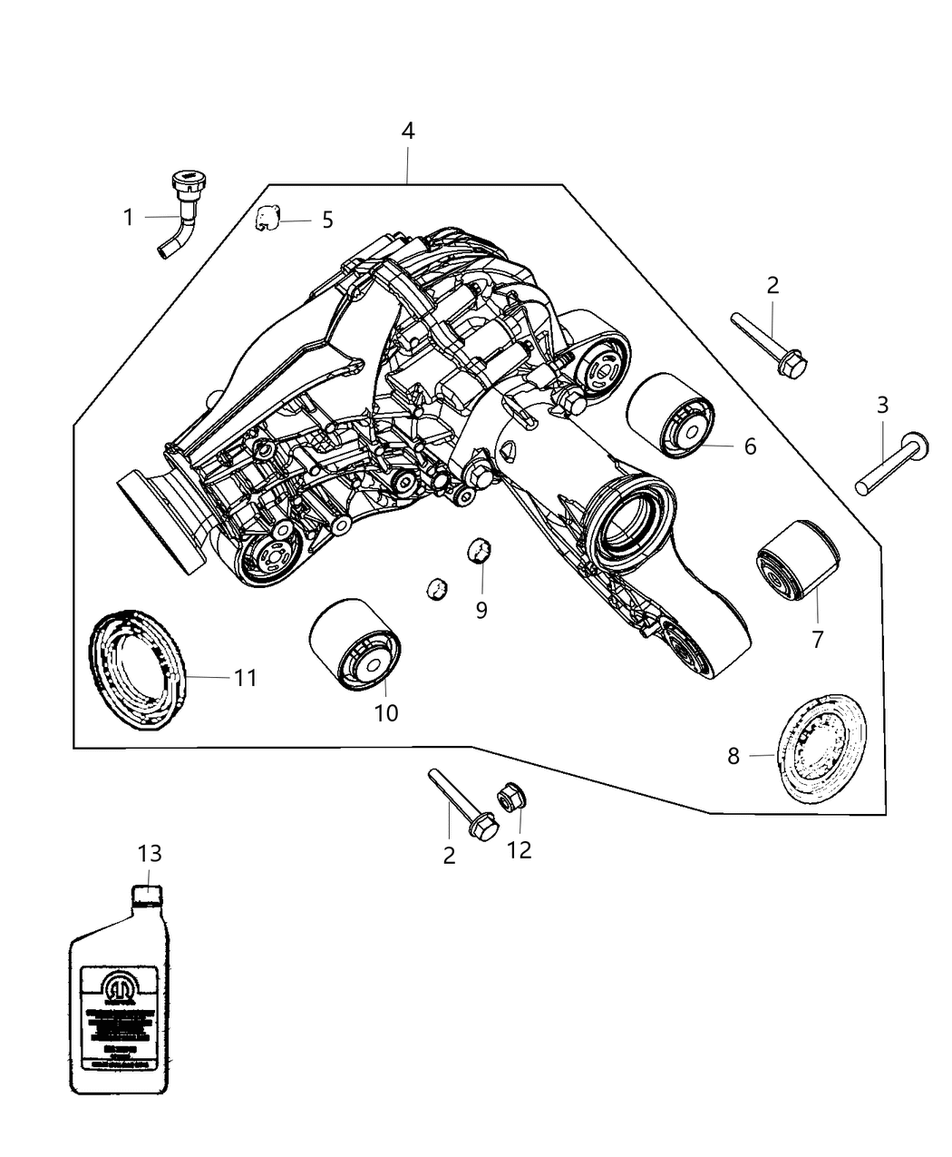 Mopar 68251555AA Different-Front Axle