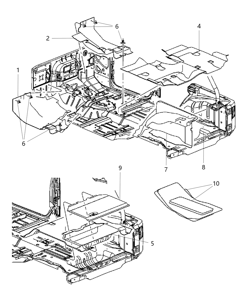 Mopar 1JX99XDVAB Carpet-Cargo Floor