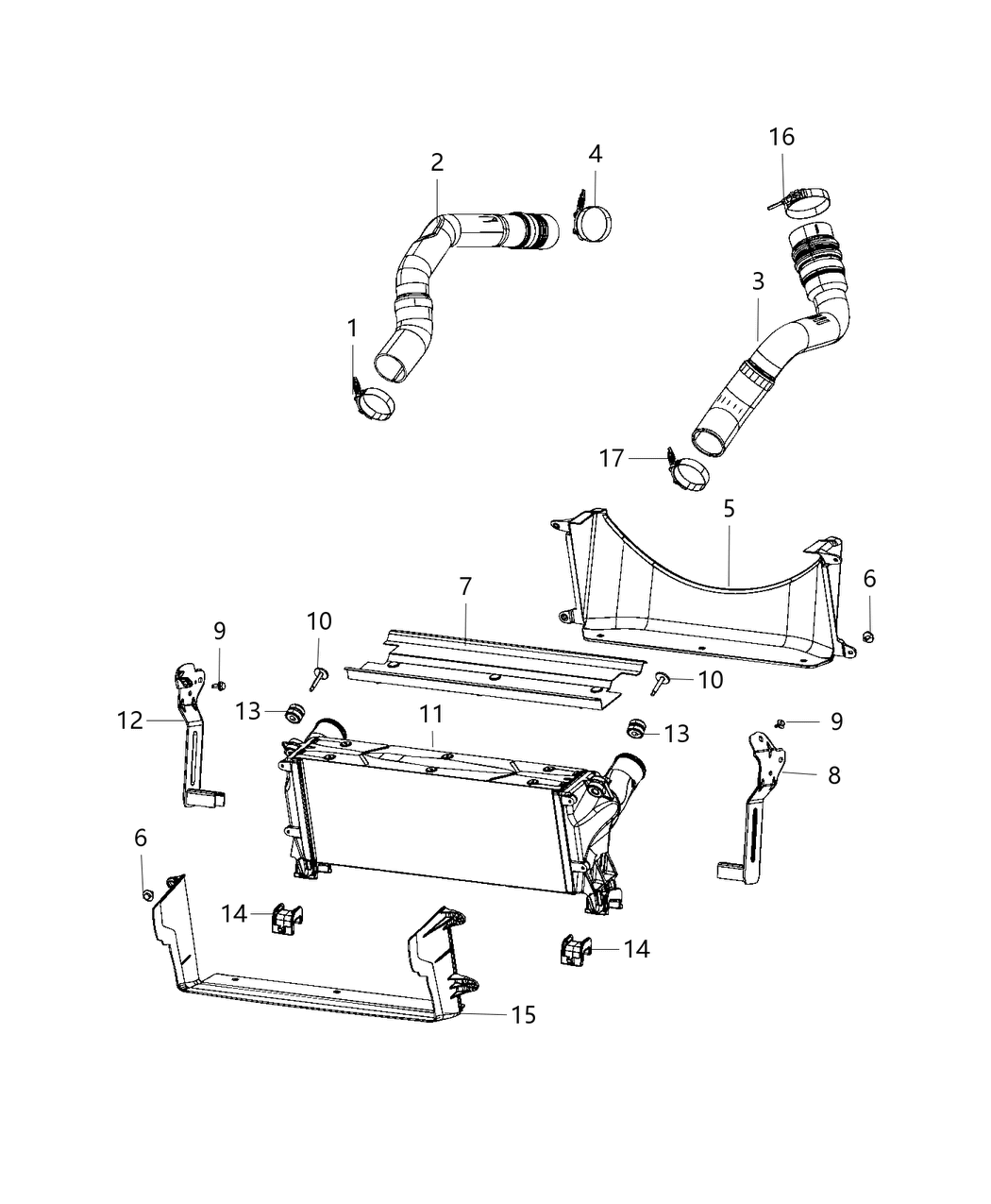 Mopar 68417829AB Duct-Charge Air Cooler