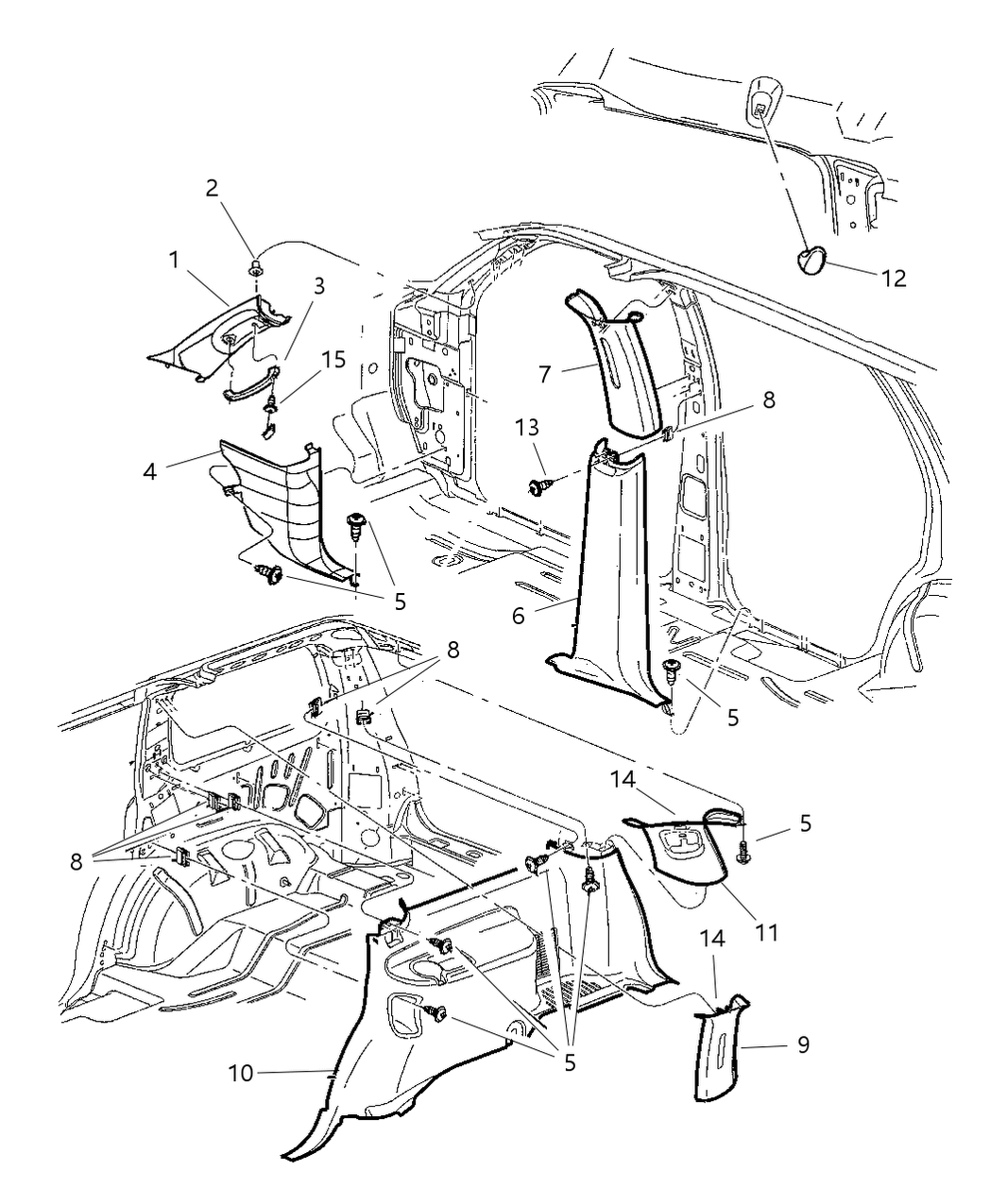 Mopar 5HJ45TL2AB Panel-B Pillar