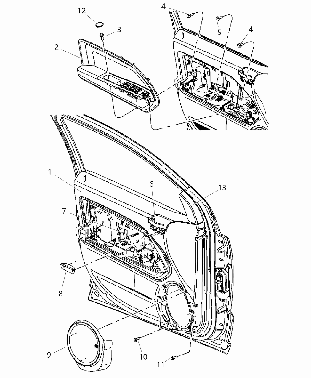 Mopar 1AA191DAAA BOLSTER-Front Door