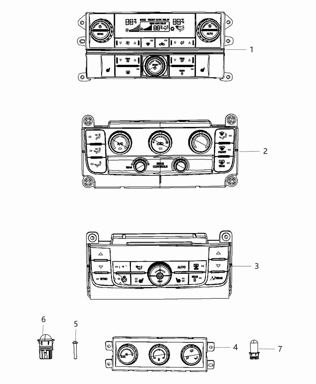 Mopar 55111240AI Air Conditioner And Heater Control