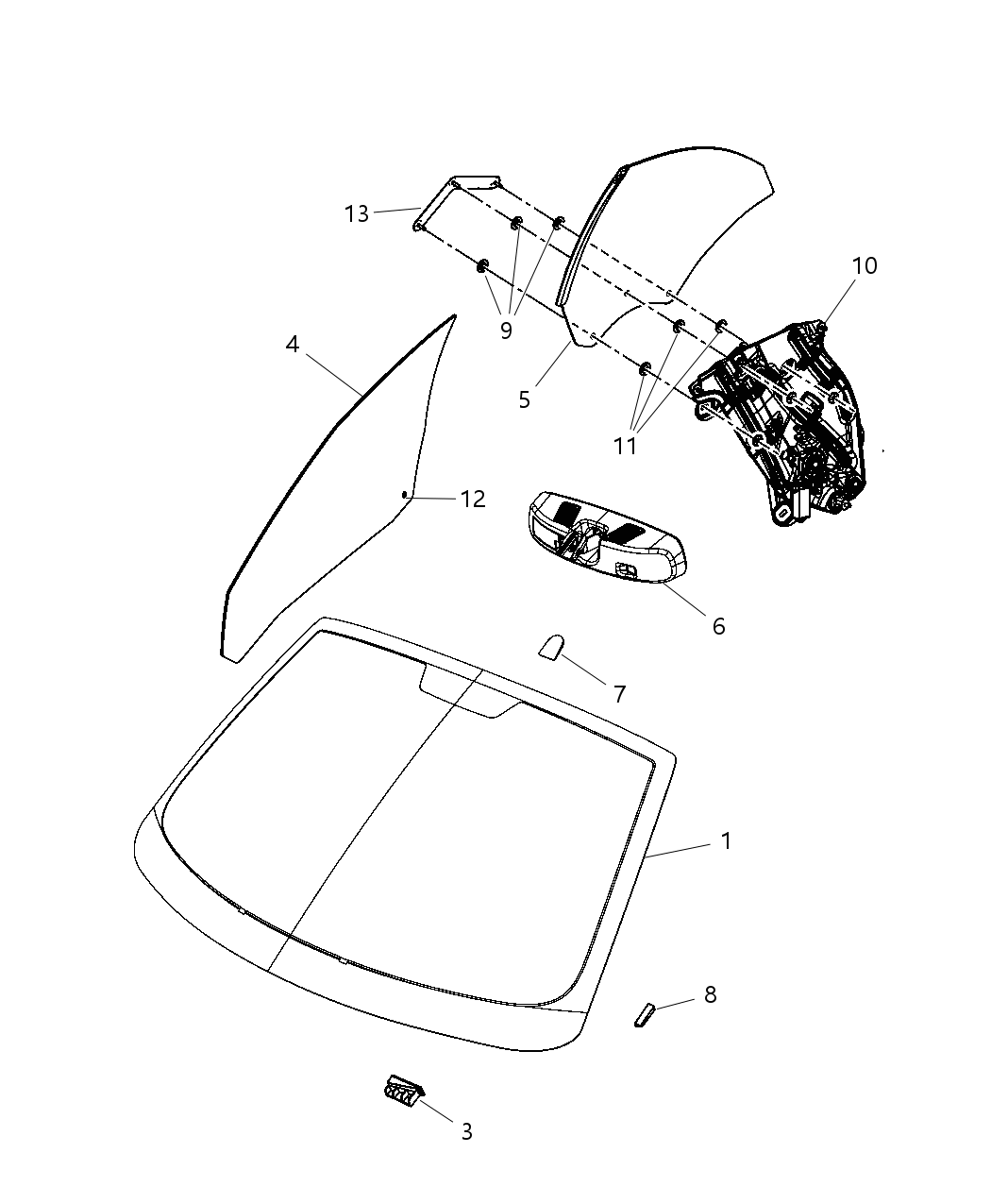 Mopar 5008978AC Glass-Quarter Window