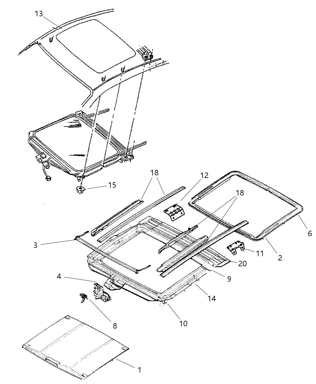 Mopar 5008347AC DEFLECTOR-SUNROOF Wind