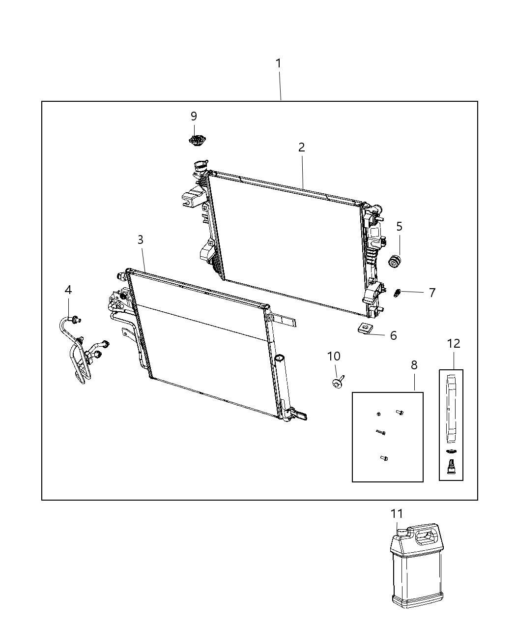 Mopar 68404439AA BKT Kit-Cooling Module