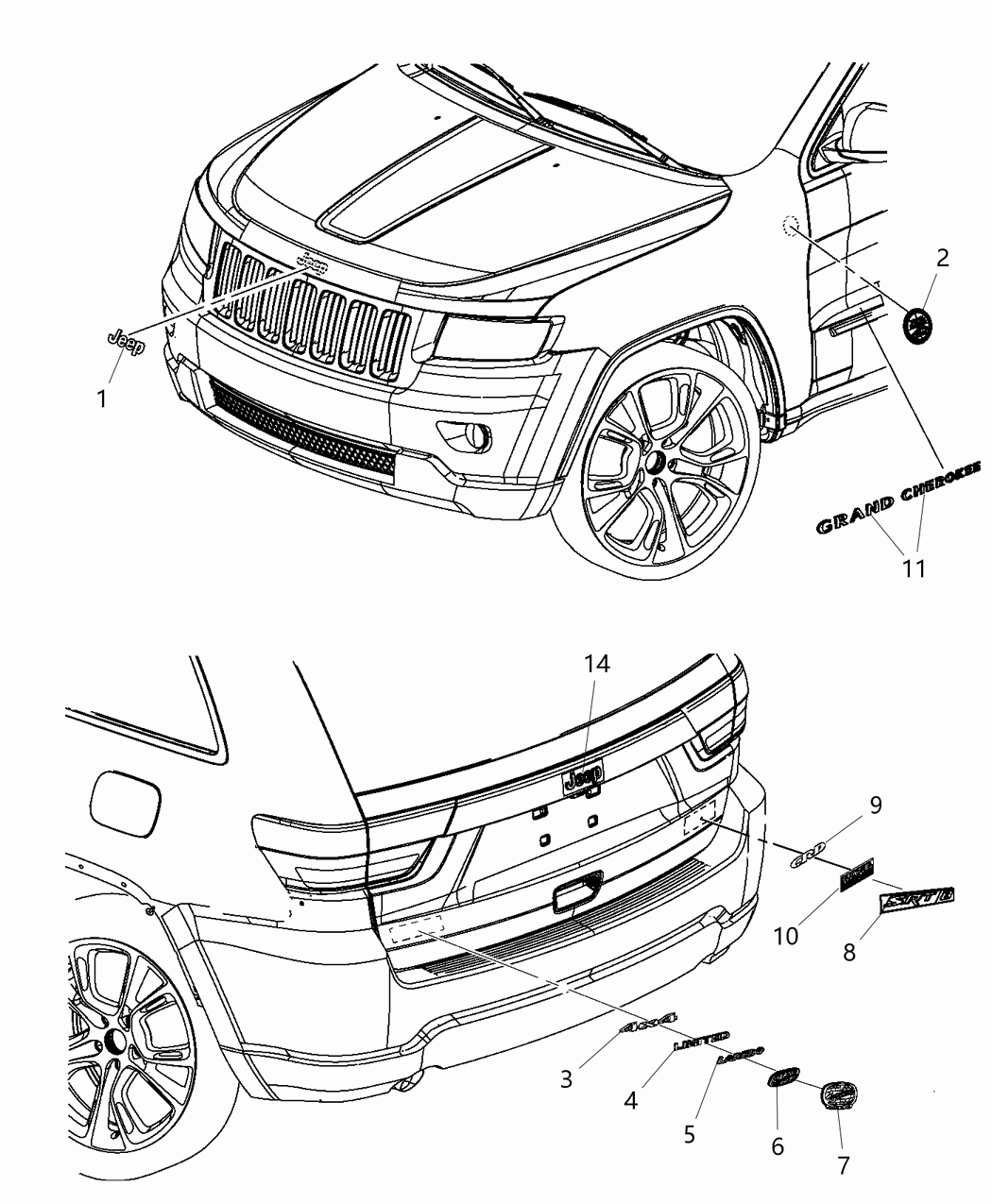 Mopar 68223747AA NAMEPLATE-LIFTGATE