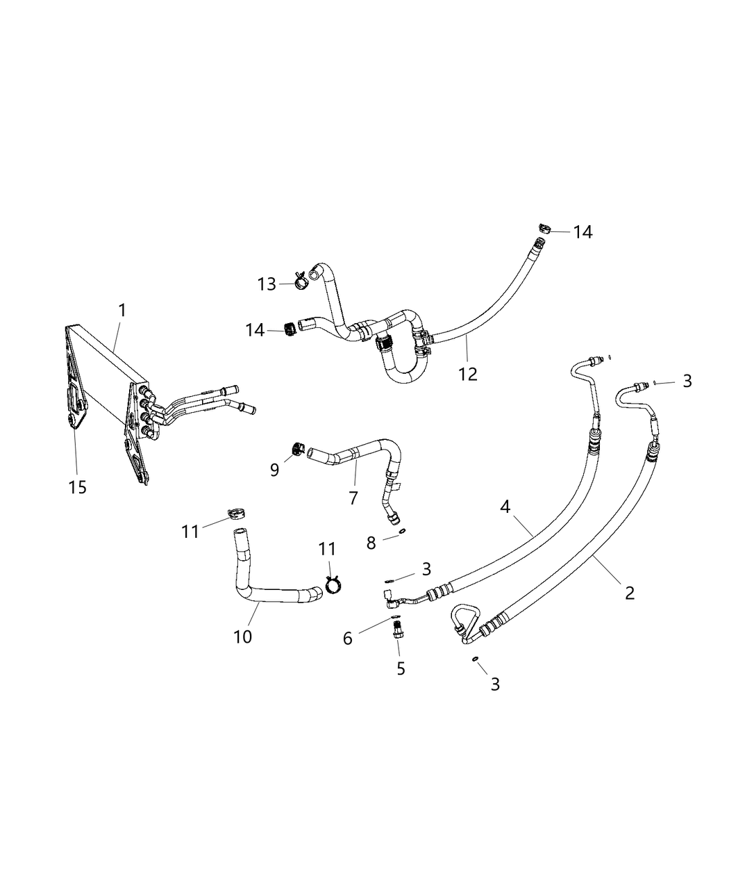 Mopar 68143663AD Line-Power Steering Return