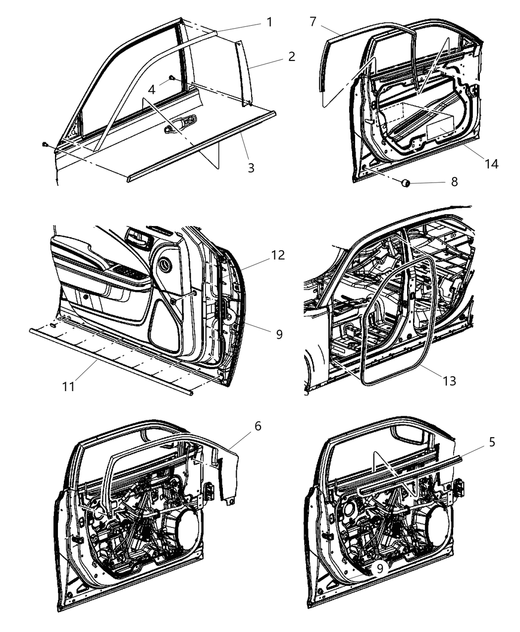 Mopar 57010364AC Molding-Front Door