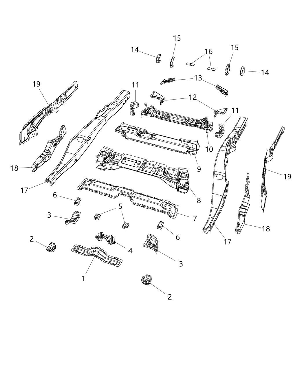 Mopar 68256664AA CROSMEMBE-Rear Suspension