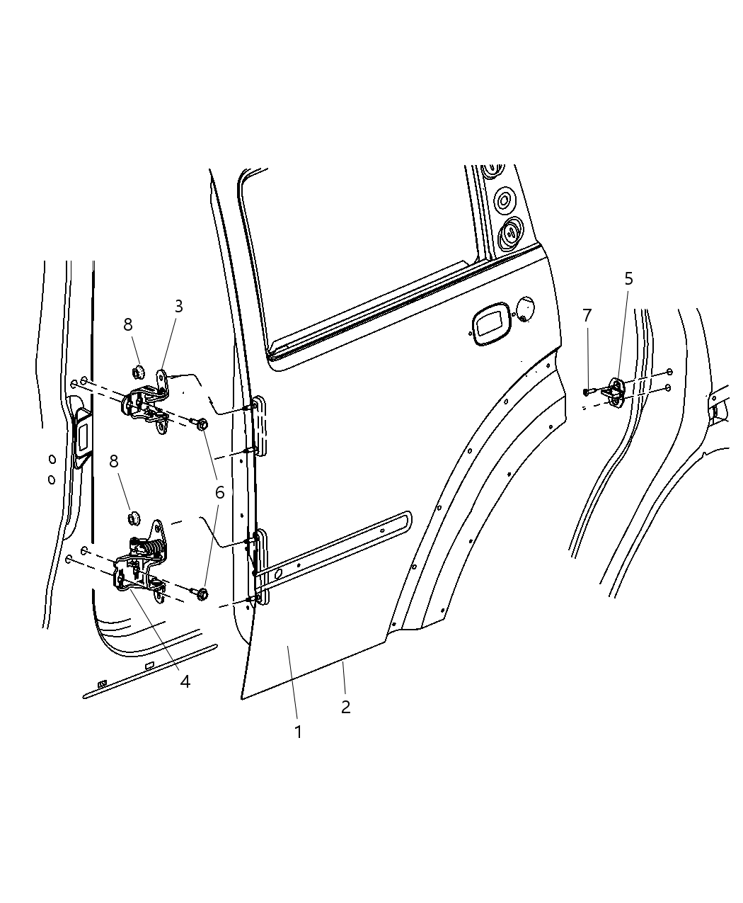 Mopar 55360898AD Door-Rear