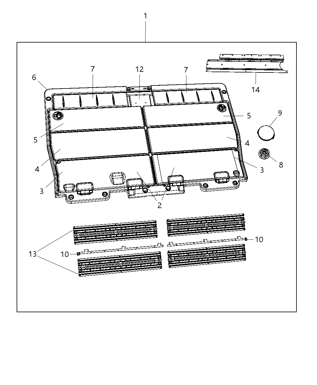 Mopar 1DJ82BD5AA DOORE-Load Floor