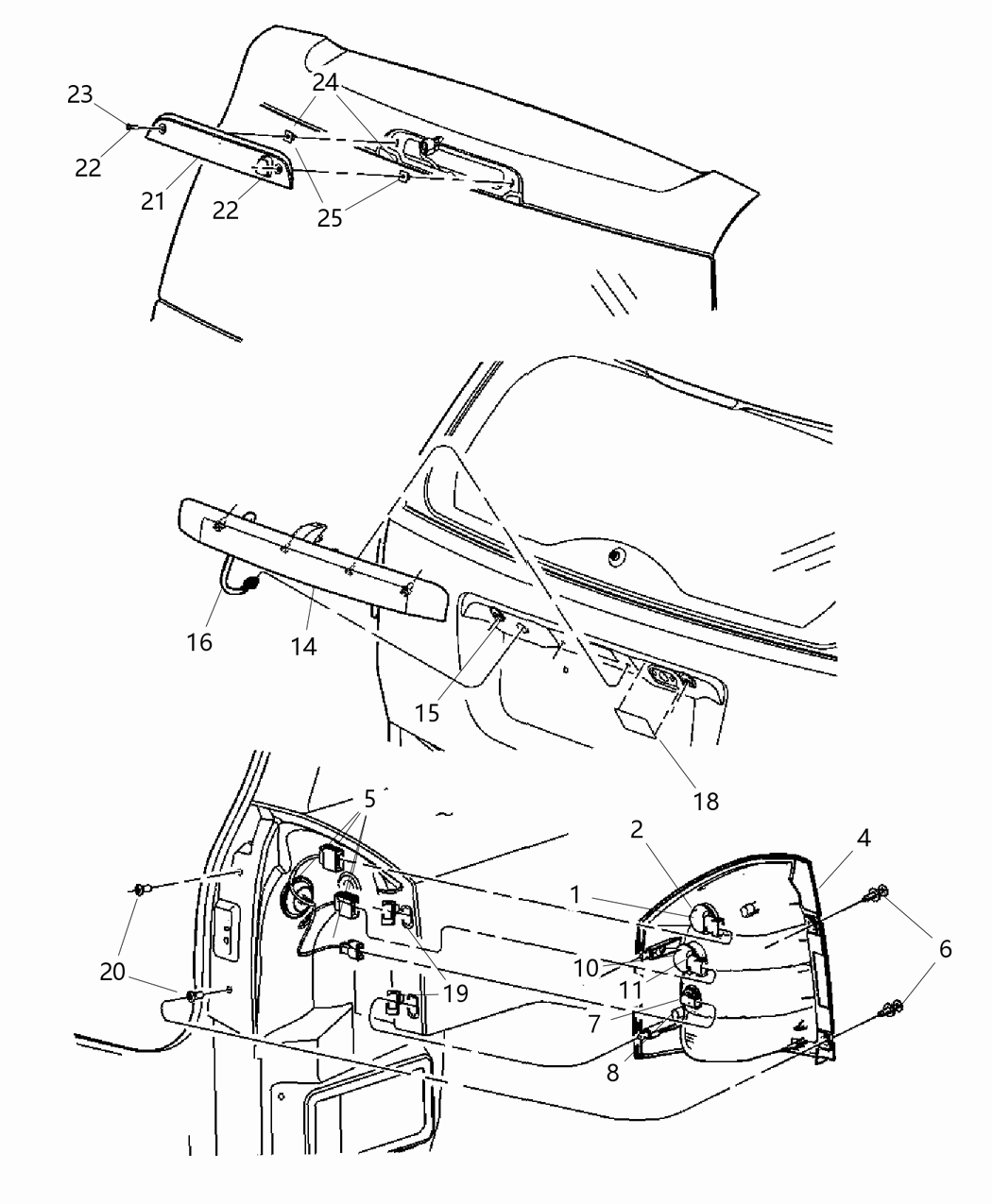 Mopar 5116238AB Lamp-Tail Stop Turn SIDEMARKER