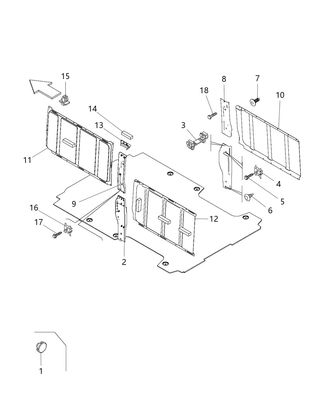 Mopar 1ZP85LAHAA Cover-Access Door Trim