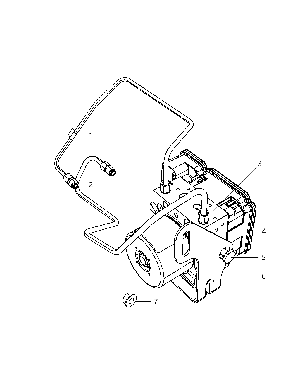 Mopar 52124728AE Tube Assembly-Brake Master Cylinder To Ju