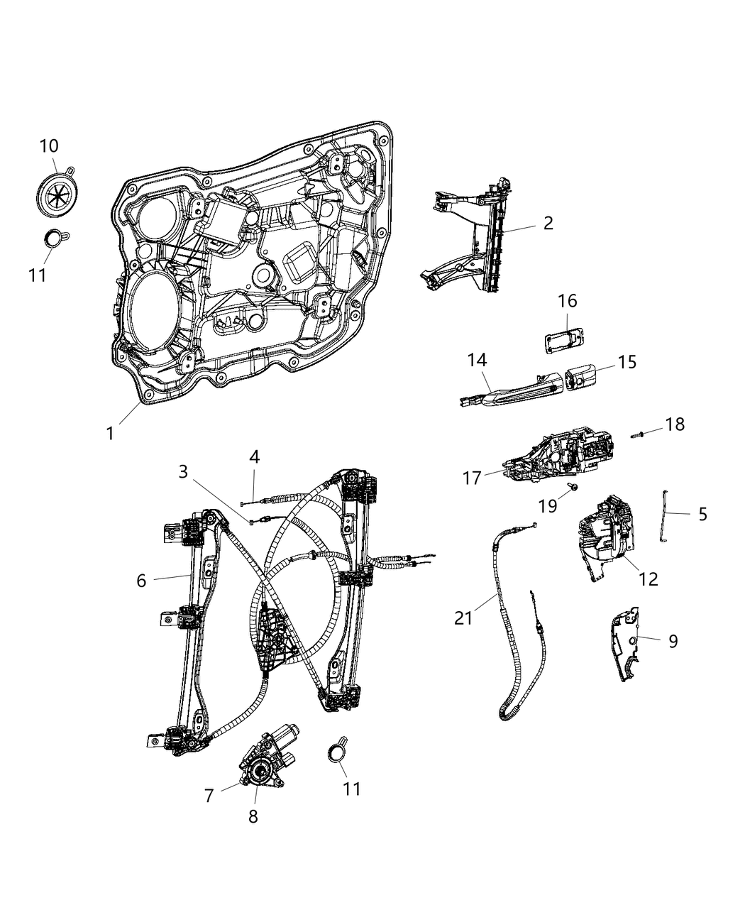 Mopar 5RR18PDNAD Handle-Front Door Exterior