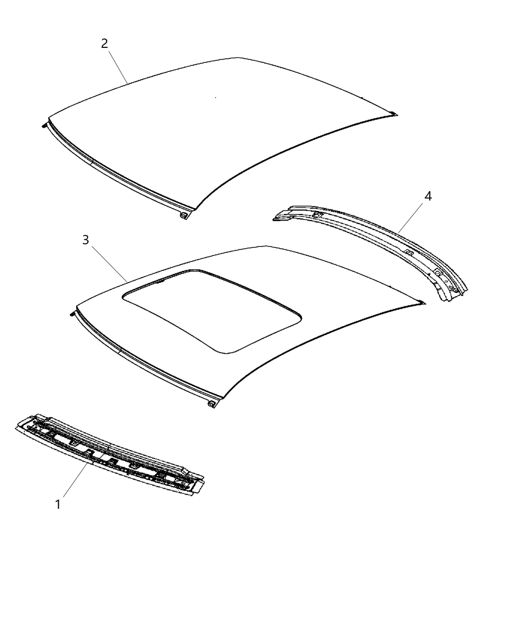 Mopar 68037866AC Panel-Roof