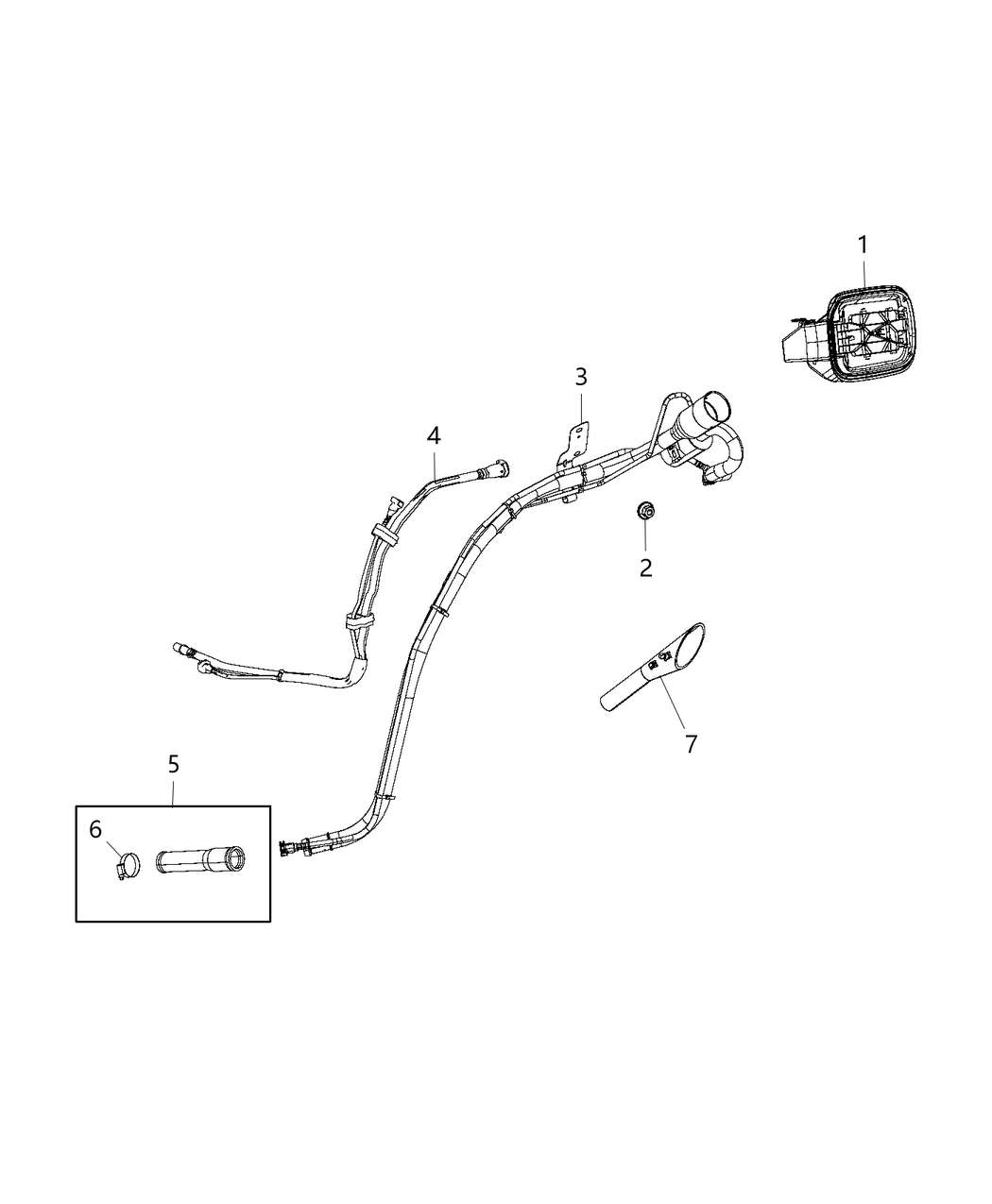 Mopar 68250923AI Tube-Fuel Filler