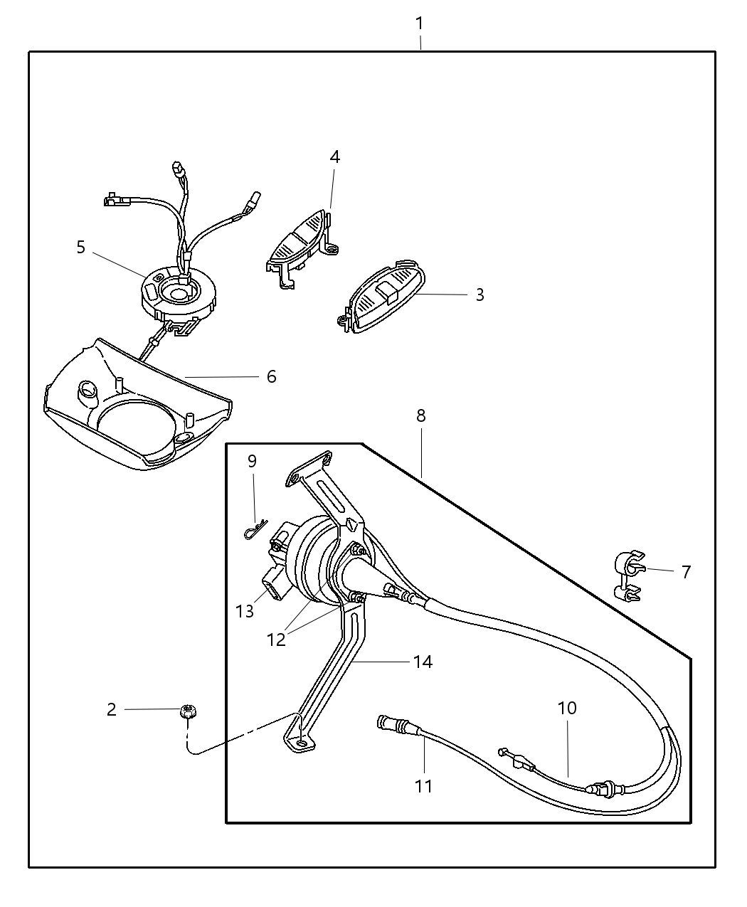 Mopar 5015857AE CABLE/SPD-Speed Control