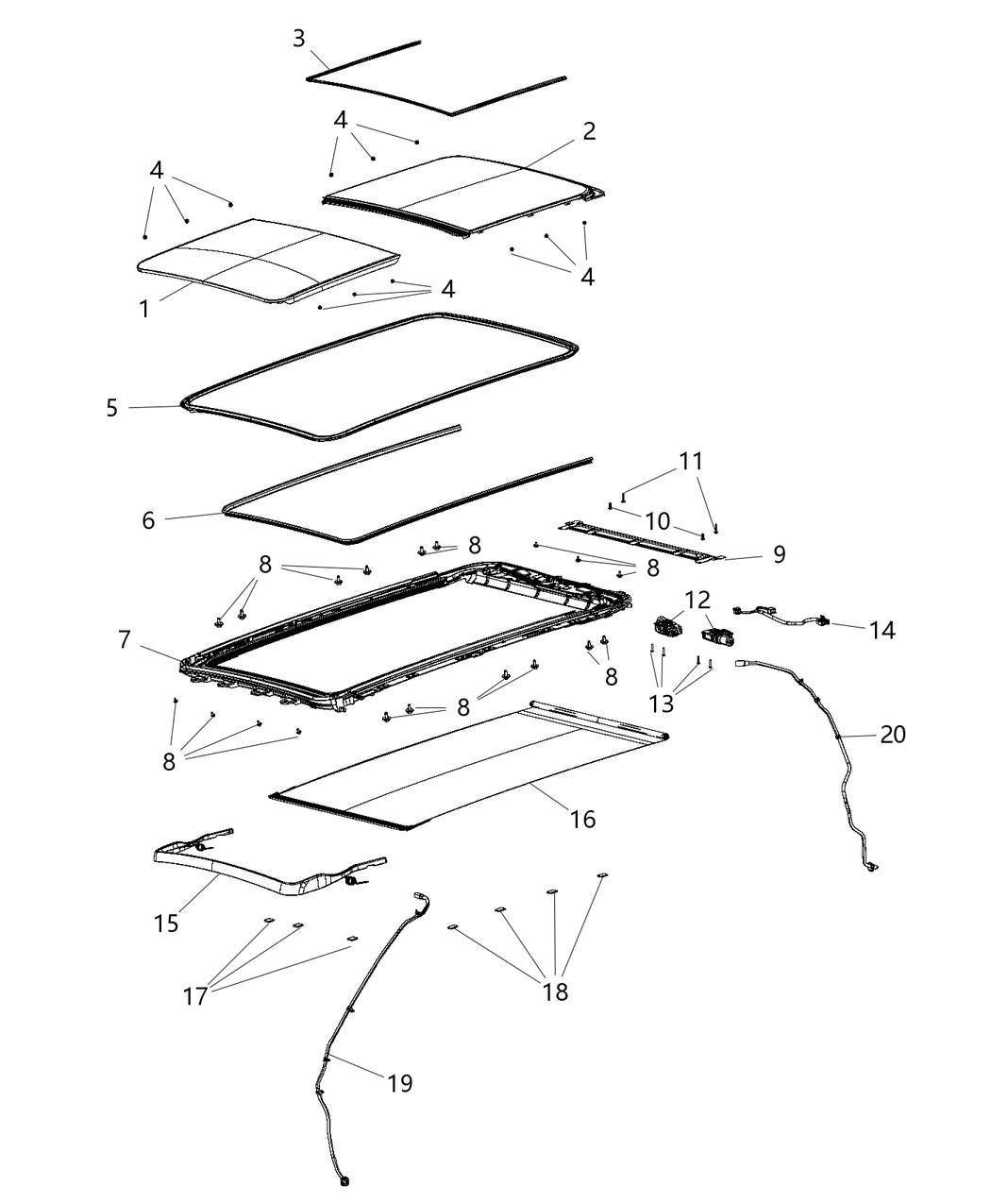 Mopar 68299686AC SUNROOF Drain