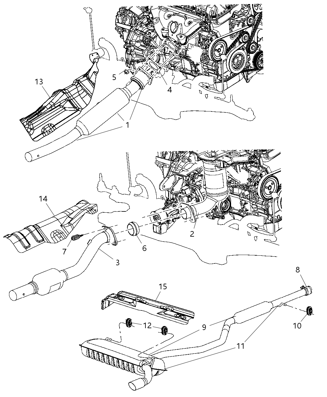 Mopar 5290932AE Exhaust Muffler And Tailpipe