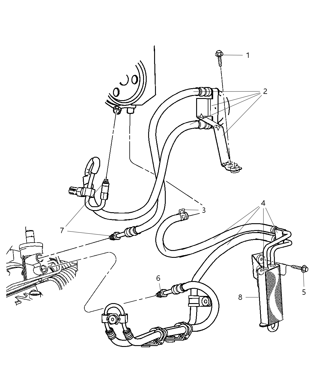 Mopar 52125509AC Line-Power Steering Return