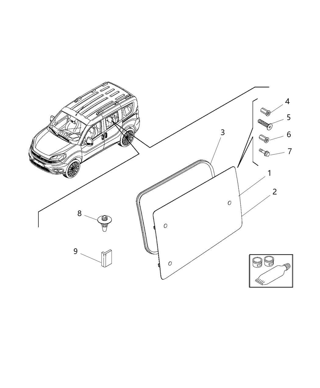 Mopar 68228894AA WEATHERSTRIP-Sliding Door