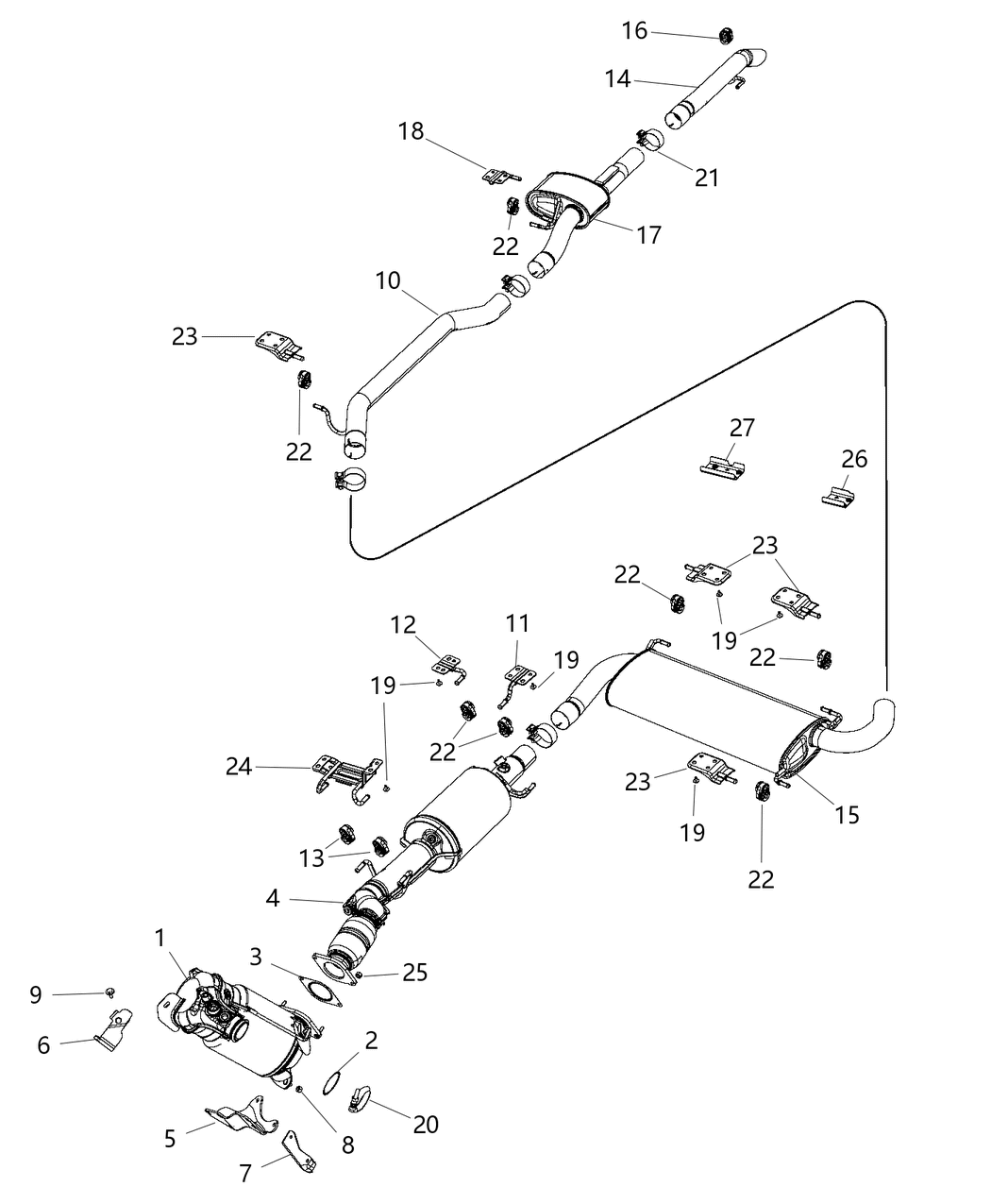 Mopar 52022462AB Exhaust Catalytic Converter