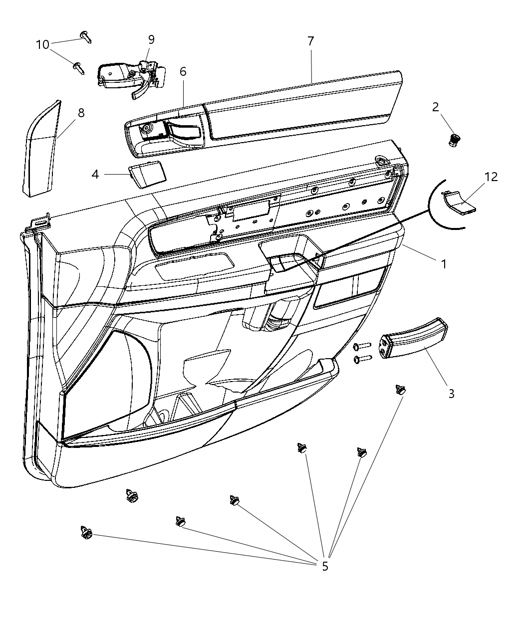 Mopar 1JF141DSAA Bezel-Release Handle