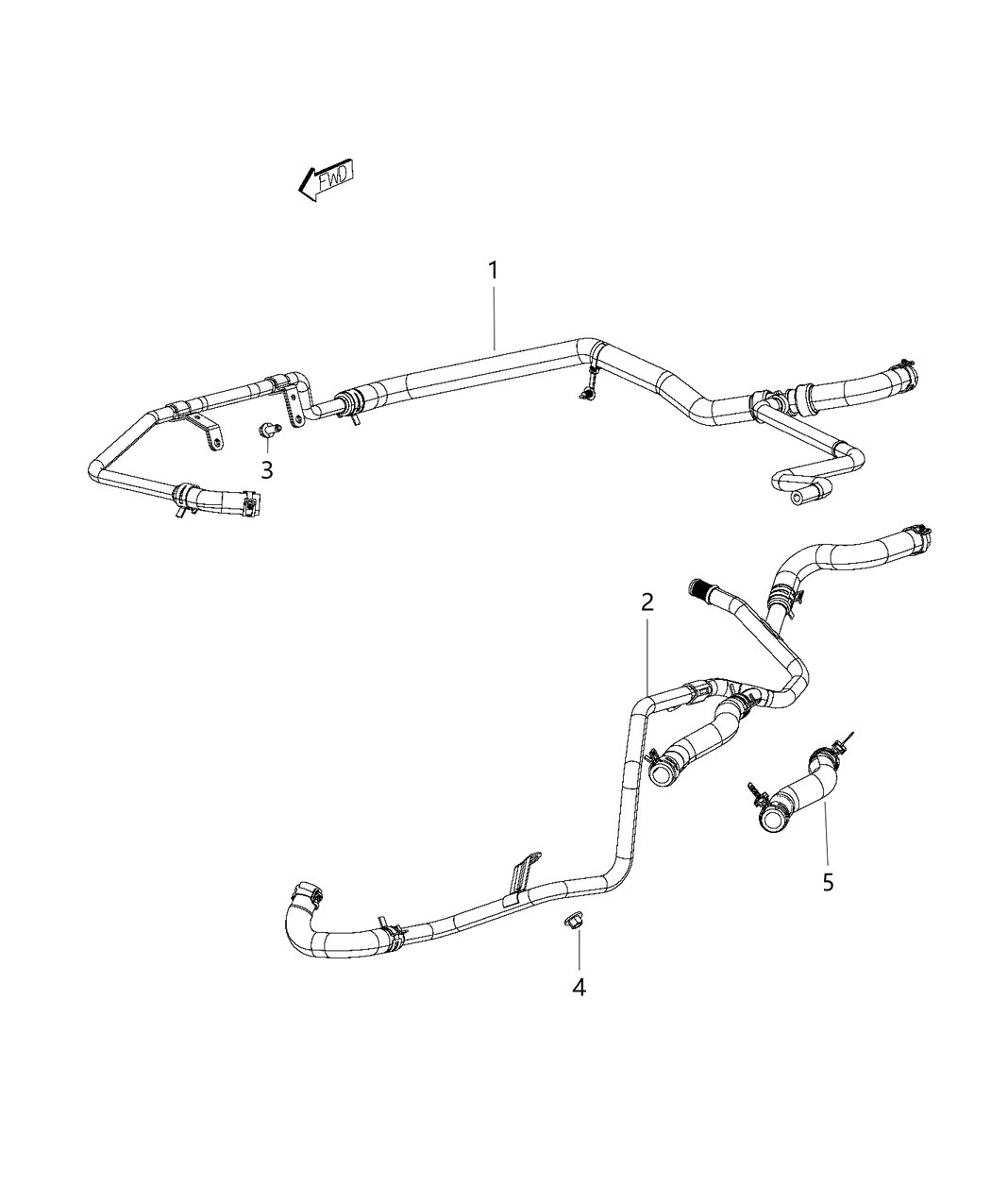 Mopar 55038163AF Hose-Heater Supply