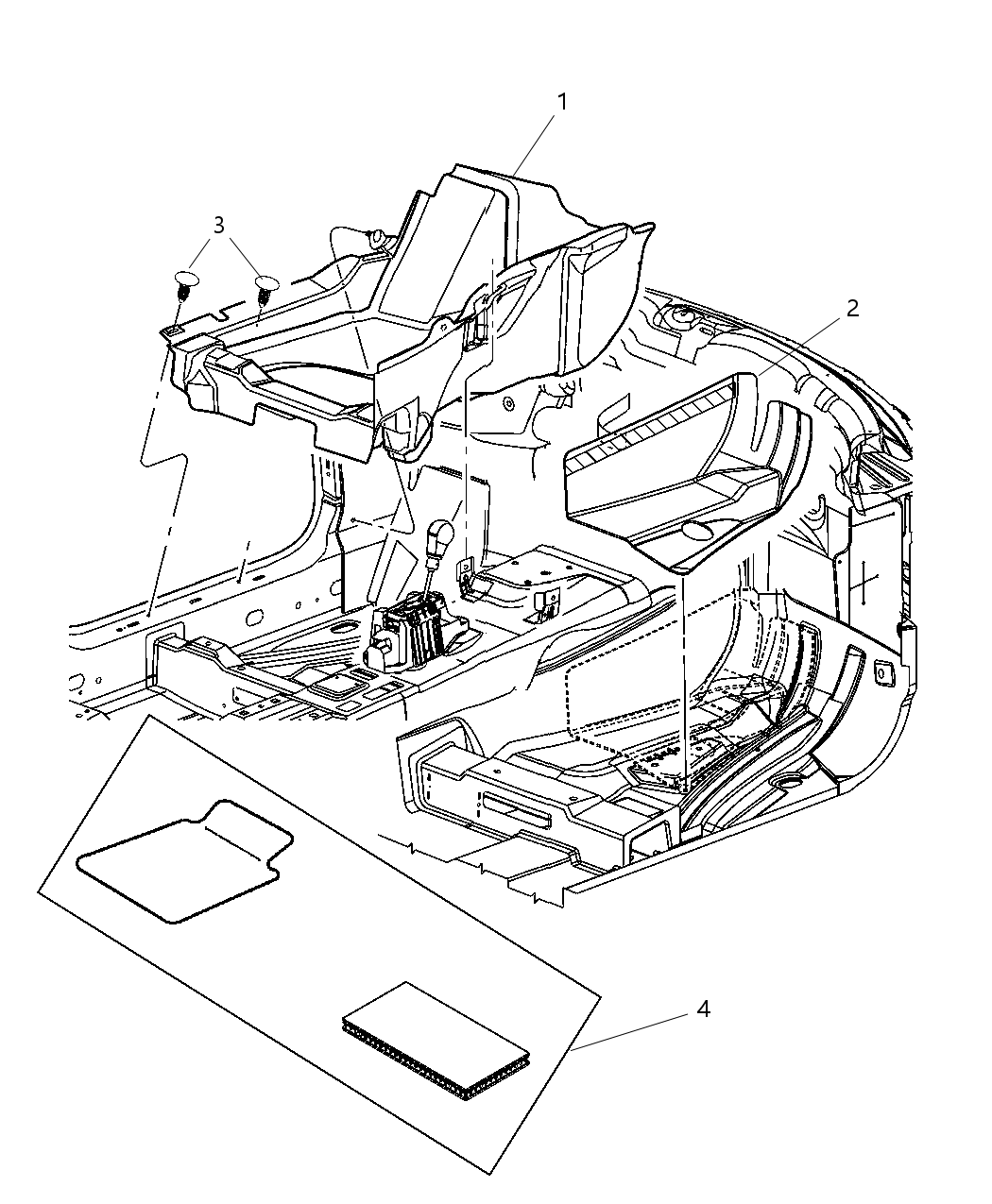 Mopar 1NG31DX9AD Carpet-Front Floor