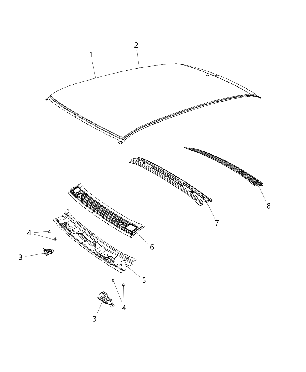 Mopar 68293031AB Roof-Roof