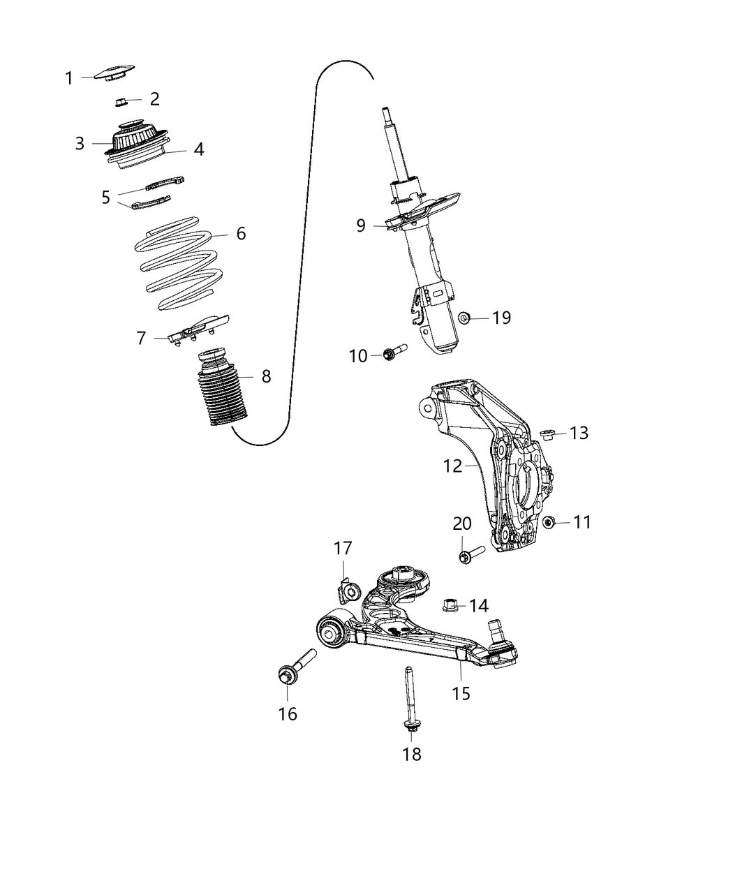 Mopar 68245325AB Mount-STRUT