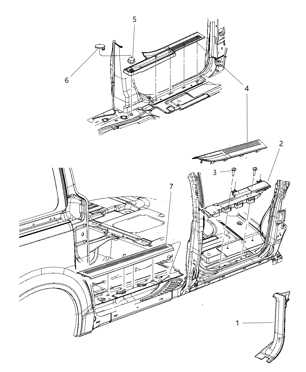 Mopar 1PF44HL5AA Panel-SCUFF