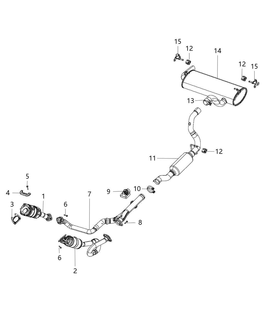 Mopar 68298298AE Pipe-Exhaust Extension