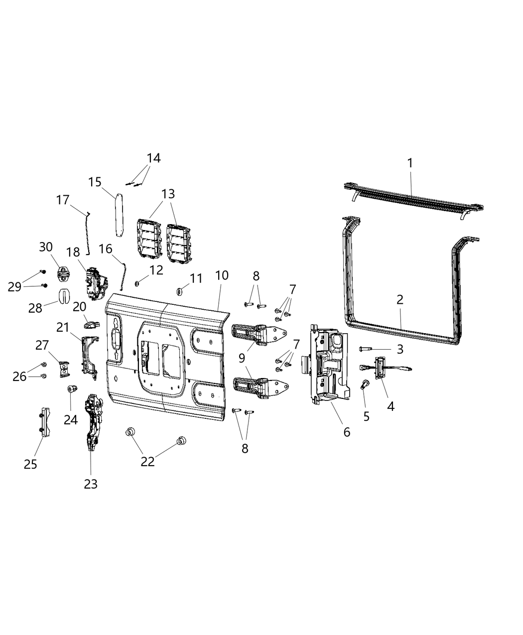 Mopar 68283296AB Latch-Swing Gate