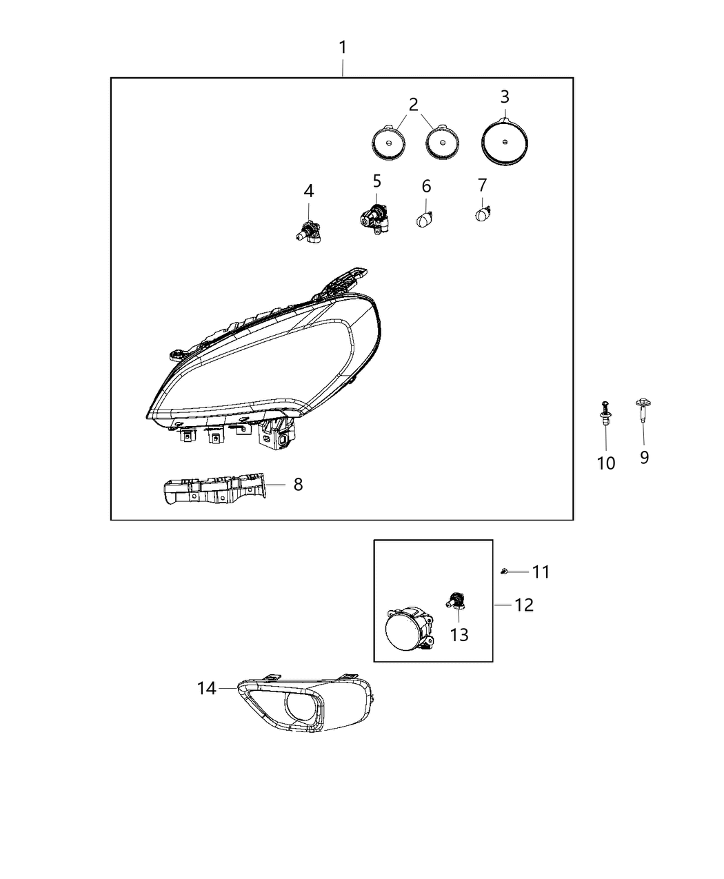 Mopar 68400628AA Headlamp