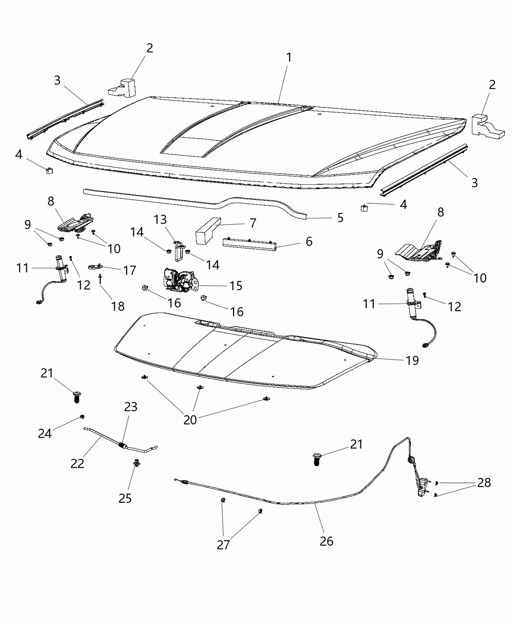 Mopar 5155803AD Release-Hood Latch