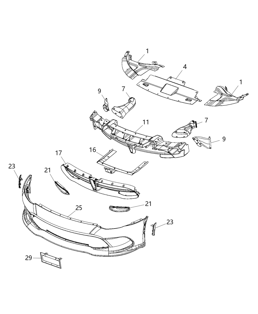 Mopar 68195684AB Front Bumper Cover