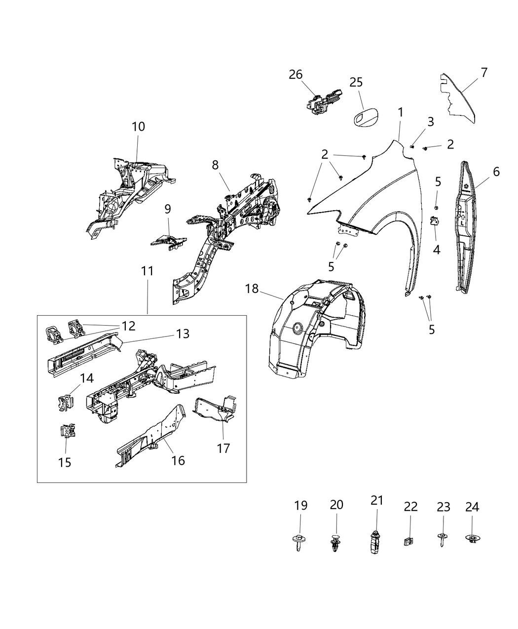 Mopar 68245789AD Upper Load Path