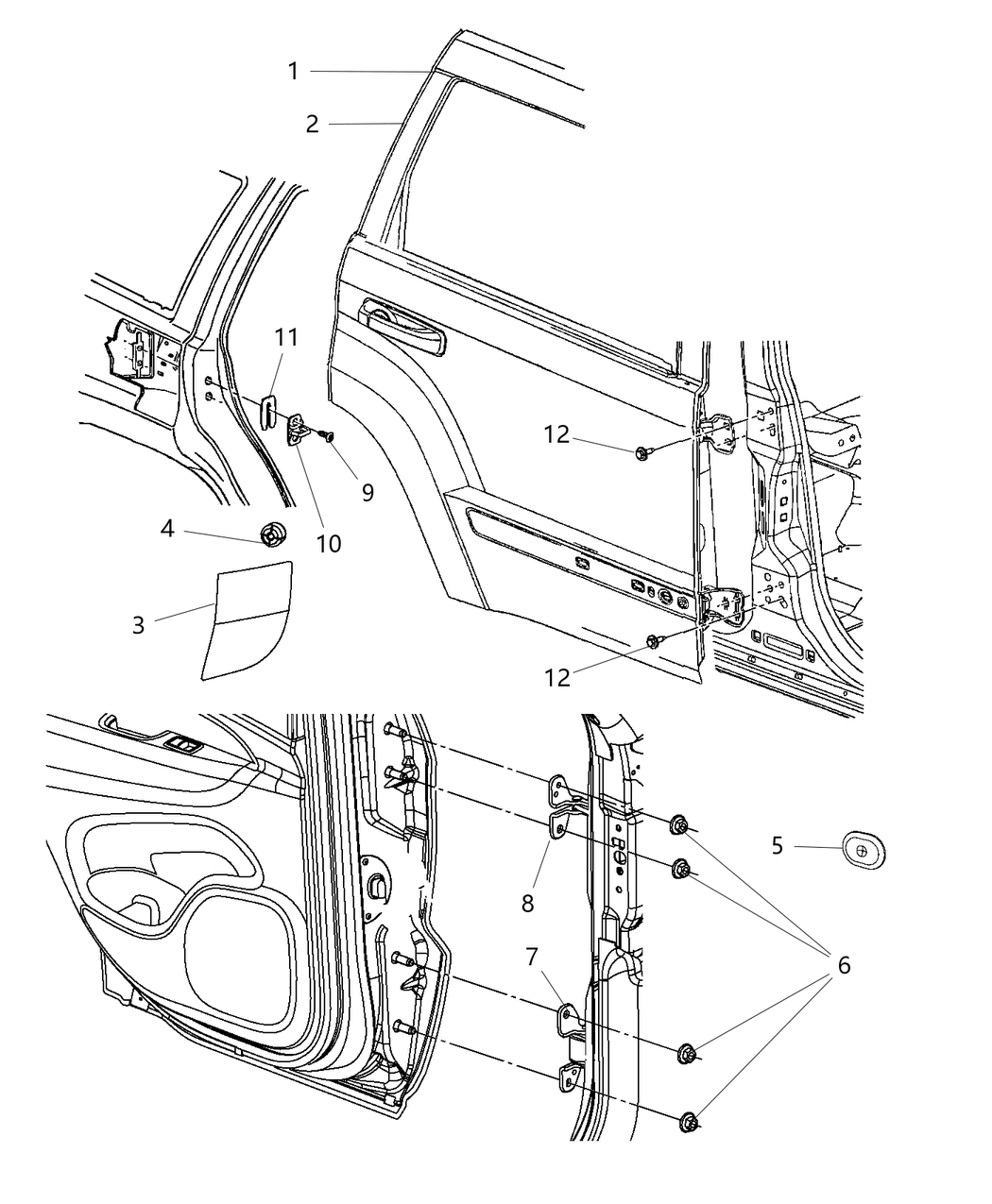 Mopar 55113634AO Door-Rear